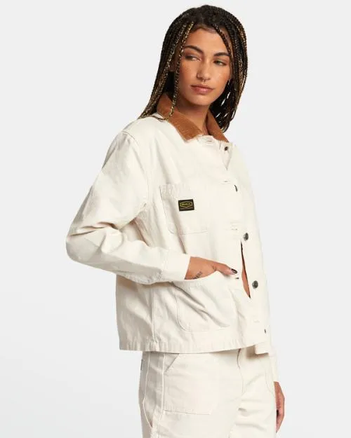 Rvca Recession Chore Coat Latte Women Jackets