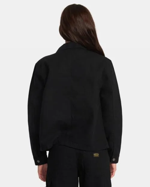 Rvca Recession Chore Coat True Black Women Jackets
