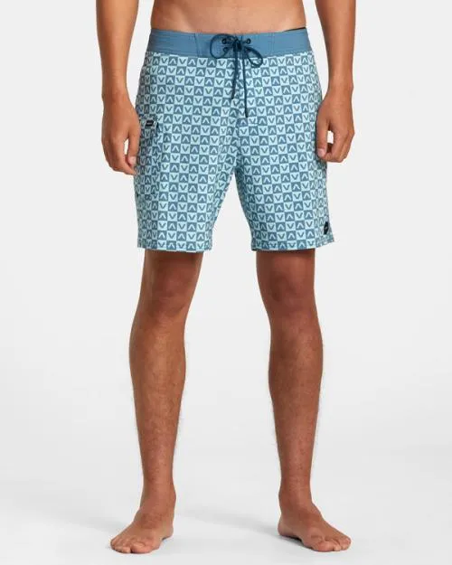 Rvca Restless Boardshorts 17034 Blue Men Boardshorts