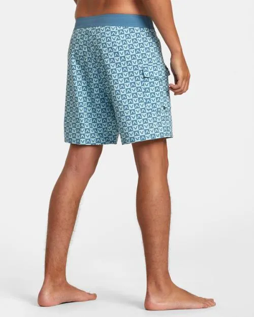 Rvca Restless Boardshorts 17034 Blue Men Boardshorts
