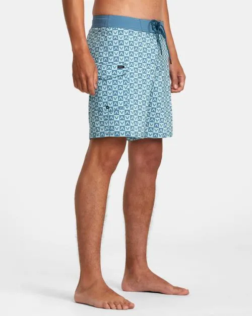 Rvca Restless Boardshorts 17034 Blue Men Boardshorts