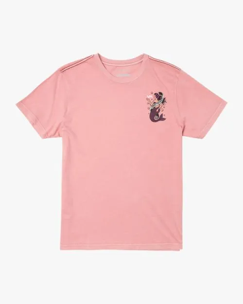 Rvca Save Our Souls Tee Dusty Rose Men Short Sleeves
