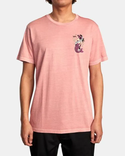 Rvca Save Our Souls Tee Dusty Rose Men Short Sleeves