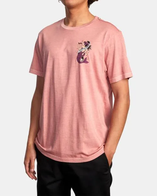 Rvca Save Our Souls Tee Dusty Rose Men Short Sleeves
