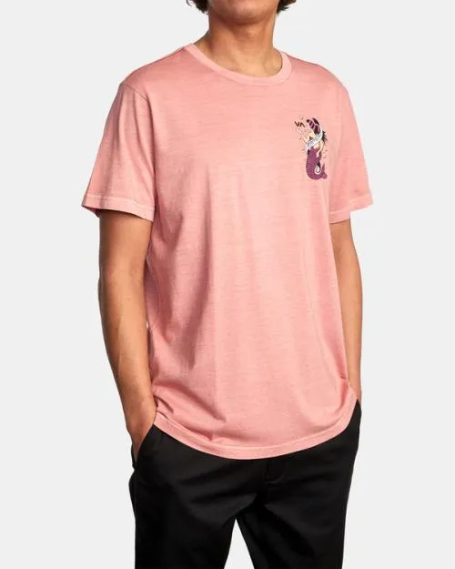 Rvca Save Our Souls Tee Dusty Rose Men Short Sleeves