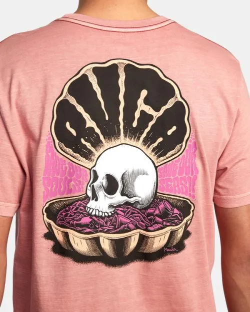 Rvca Save Our Souls Tee Dusty Rose Men Short Sleeves