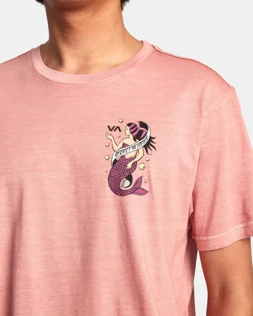 Rvca Save Our Souls Tee Dusty Rose Men Short Sleeves