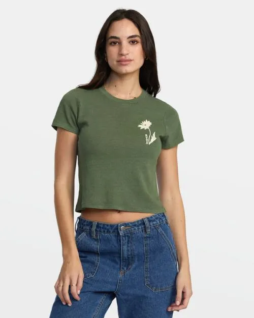 Rvca Shine TShirt Leaf Women Tees and Tanks