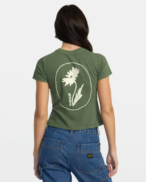 Rvca Shine TShirt Leaf Women Tees and Tanks