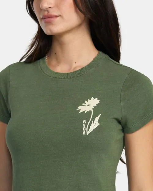 Rvca Shine TShirt Leaf Women Tees and Tanks