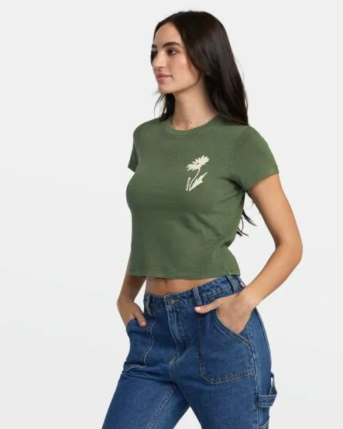 Rvca Shine TShirt Leaf Women Tees and Tanks