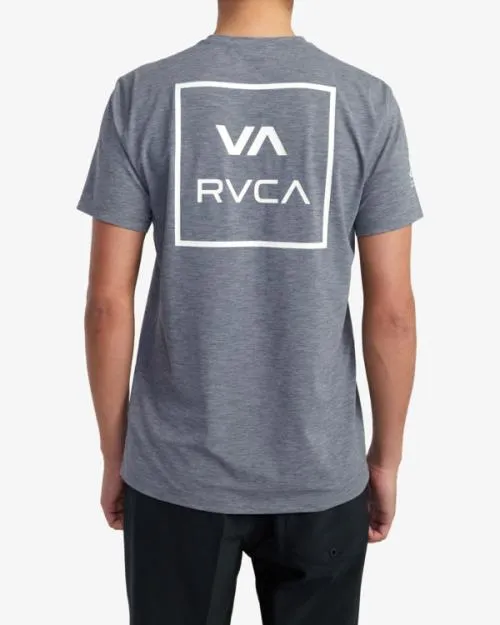 Rvca Short Sleeve Rashguard Athletic Heather Surf Rashguards and Surf Tees