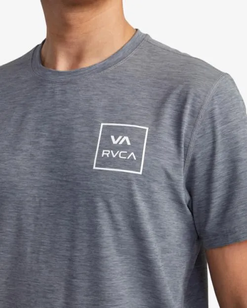 Rvca Short Sleeve Rashguard Athletic Heather Surf Rashguards and Surf Tees