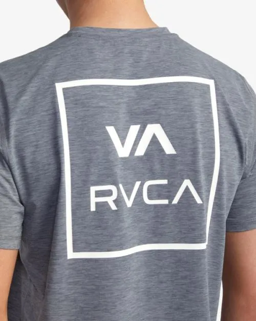 Rvca Short Sleeve Rashguard Athletic Heather Surf Rashguards and Surf Tees
