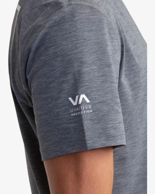 Rvca Short Sleeve Rashguard Athletic Heather Surf Rashguards and Surf Tees