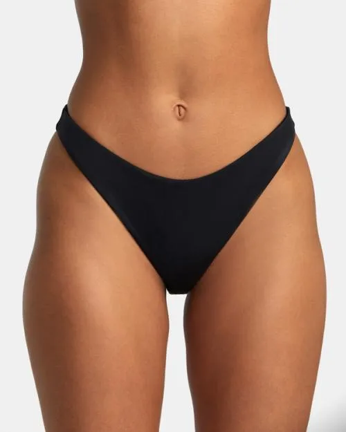 Rvca Solid French Bikini Bottoms Black Women Bikini Bottoms