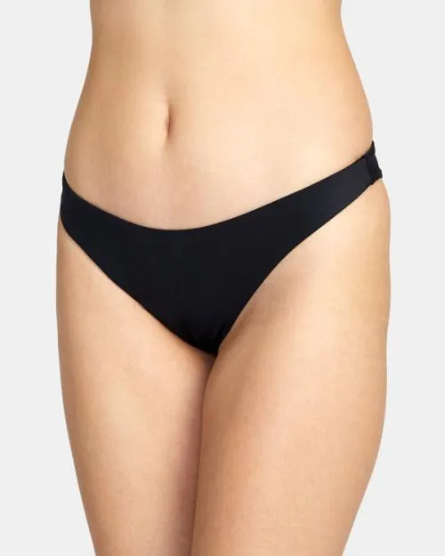 Rvca Solid French Bikini Bottoms Black Women Bikini Bottoms