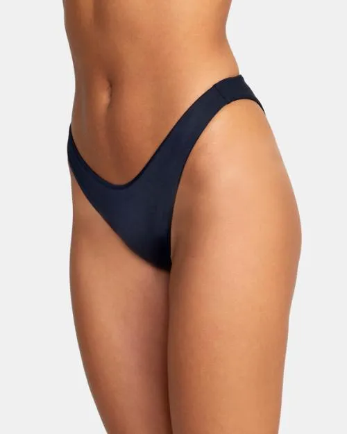 Rvca Solid French Bikini Bottoms Black Women Bikini Bottoms