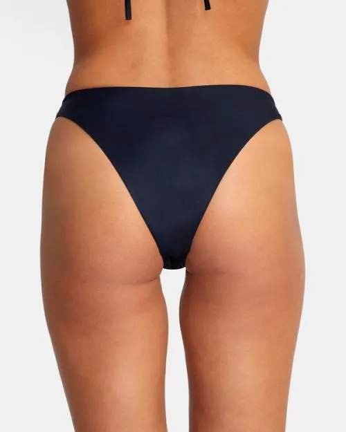 Rvca Solid French Bikini Bottoms Black Women Bikini Bottoms