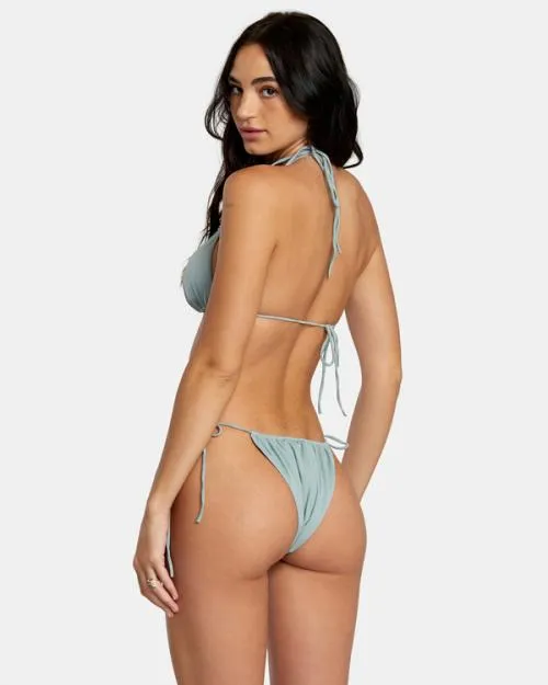 Rvca Solid Tie Skimpy Bikini Bottoms Shale Women Bikini Bottoms