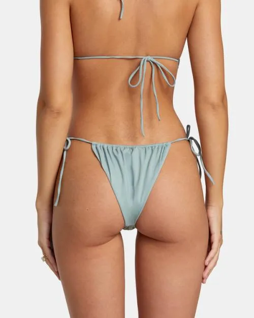 Rvca Solid Tie Skimpy Bikini Bottoms Shale Women Bikini Bottoms