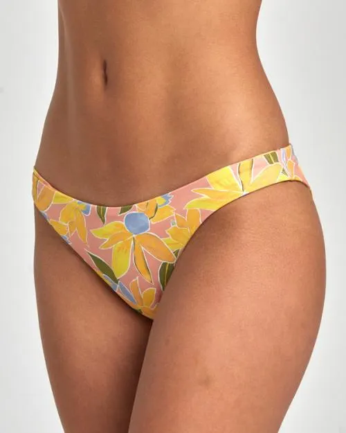 Rvca Sunkissed Reversible Medium Bikini Bottoms Lilikoi Women Bikini Bottoms