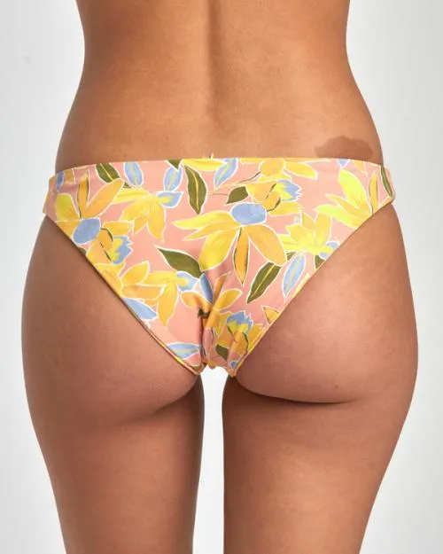 Rvca Sunkissed Reversible Medium Bikini Bottoms Lilikoi Women Bikini Bottoms