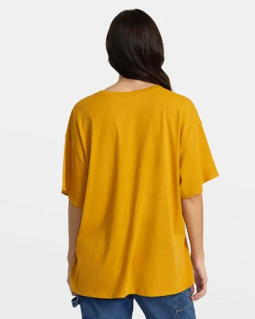 Rvca Swirl TShirt Bronze Women Tees and Tanks