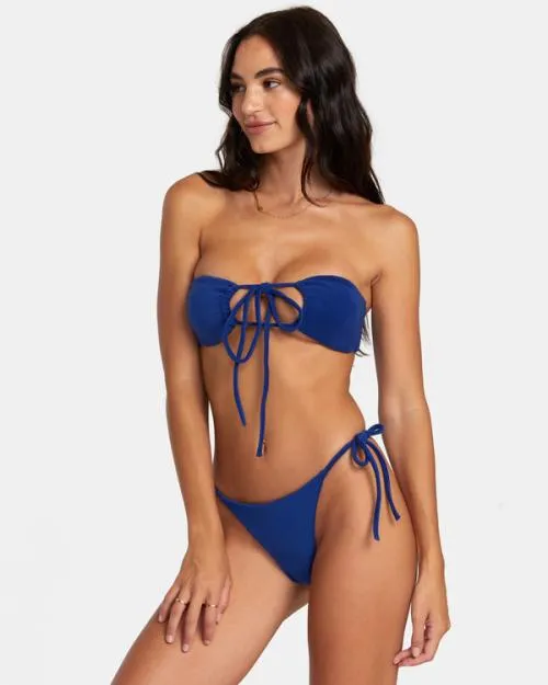 Rvca Tezzy Solid Halter Bikini Top Bolt Women Bikini Tops