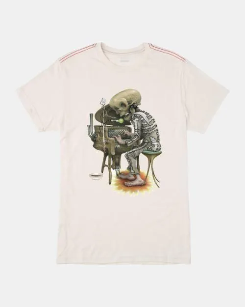 Rvca The Organist TShirt Antique White Men Short Sleeves