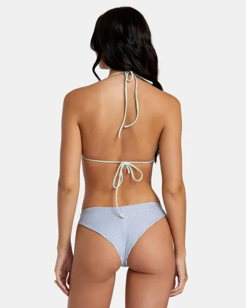 Rvca Tri Stripe Reversible Triangle Bikini Top Multi Women Bikini Tops