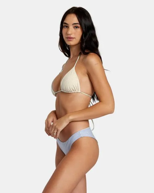 Rvca Tri Stripe Reversible Triangle Bikini Top Multi Women Bikini Tops