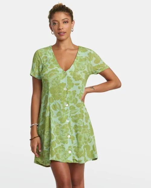 Rvca Understated Mini Dress Shale Women Dresses and Rompers