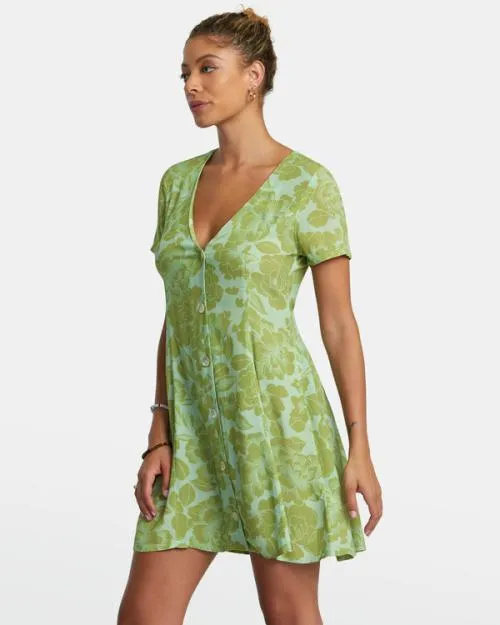 Rvca Understated Mini Dress Shale Women Dresses and Rompers