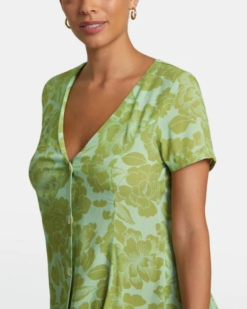 Rvca Understated Mini Dress Shale Women Dresses and Rompers