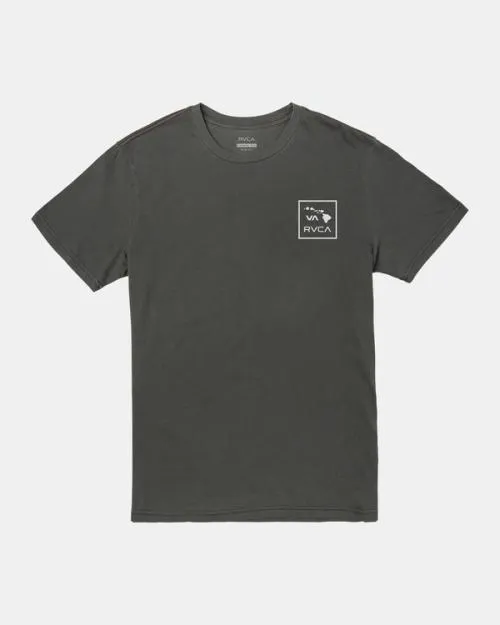 Rvca VA Atw Spray Palm TShirt Pirate Black Men Short Sleeves