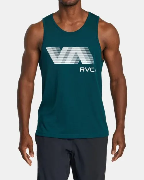Rvca VA Blur Tank Top Deep Sea SportMen Tees and Tanks