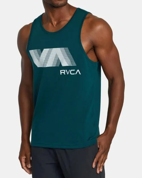 Rvca VA Blur Tank Top Deep Sea SportMen Tees and Tanks