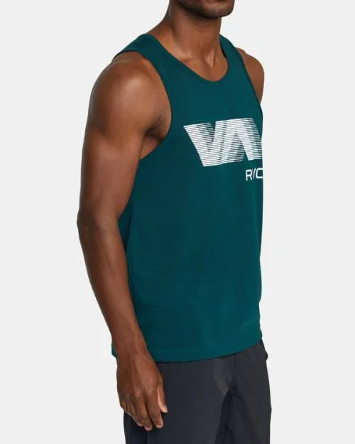 Rvca VA Blur Tank Top Deep Sea SportMen Tees and Tanks