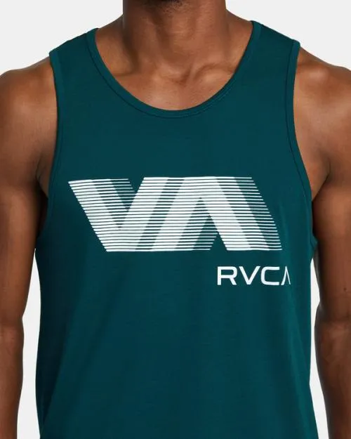 Rvca VA Blur Tank Top Deep Sea SportMen Tees and Tanks