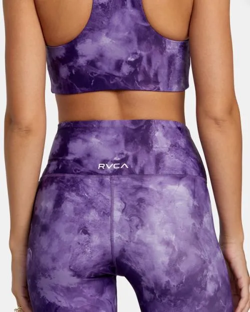Rvca VA Essential Workout Leggings Grape Tie Dye SportWomen Pants