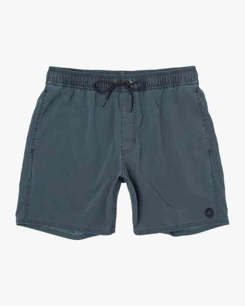 Rvca VA Pigment Elastic Waist Boardshorts 17034 Rvca Black Men Boardshorts