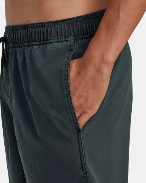 Rvca VA Pigment Elastic Waist Boardshorts 17034 Rvca Black Men Boardshorts