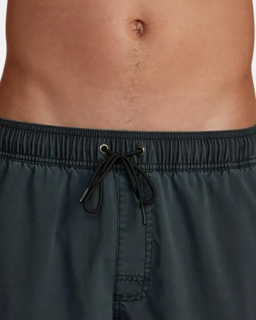 Rvca VA Pigment Elastic Waist Boardshorts 17034 Rvca Black Men Boardshorts