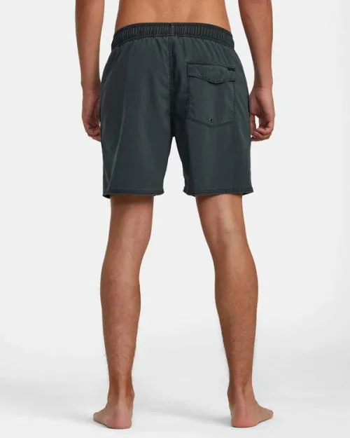 Rvca VA Pigment Elastic Waist Boardshorts 17034 Rvca Black Men Boardshorts