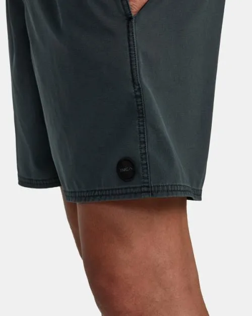 Rvca VA Pigment Elastic Waist Boardshorts 17034 Rvca Black Men Boardshorts