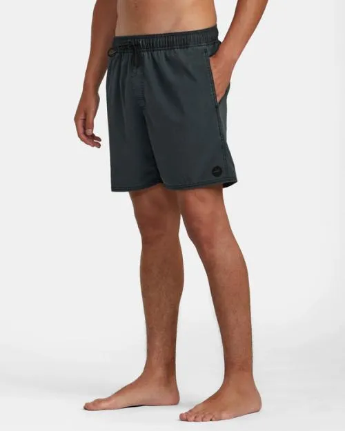Rvca VA Pigment Elastic Waist Boardshorts 17034 Rvca Black Men Boardshorts