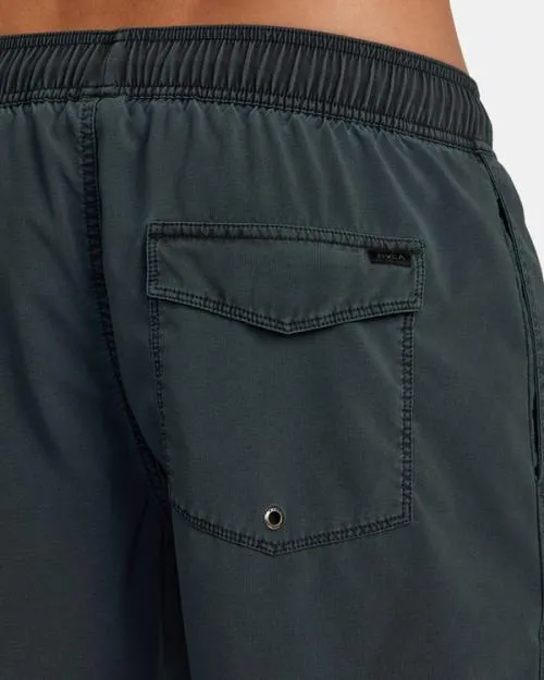 Rvca VA Pigment Elastic Waist Boardshorts 17034 Rvca Black Men Boardshorts