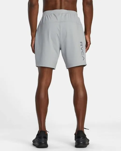 Rvca VA Sport Trainer Elastic Waist Shorts Stone Men Athletic Shorts