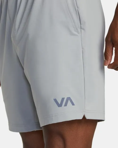 Rvca VA Sport Trainer Elastic Waist Shorts Stone Men Athletic Shorts